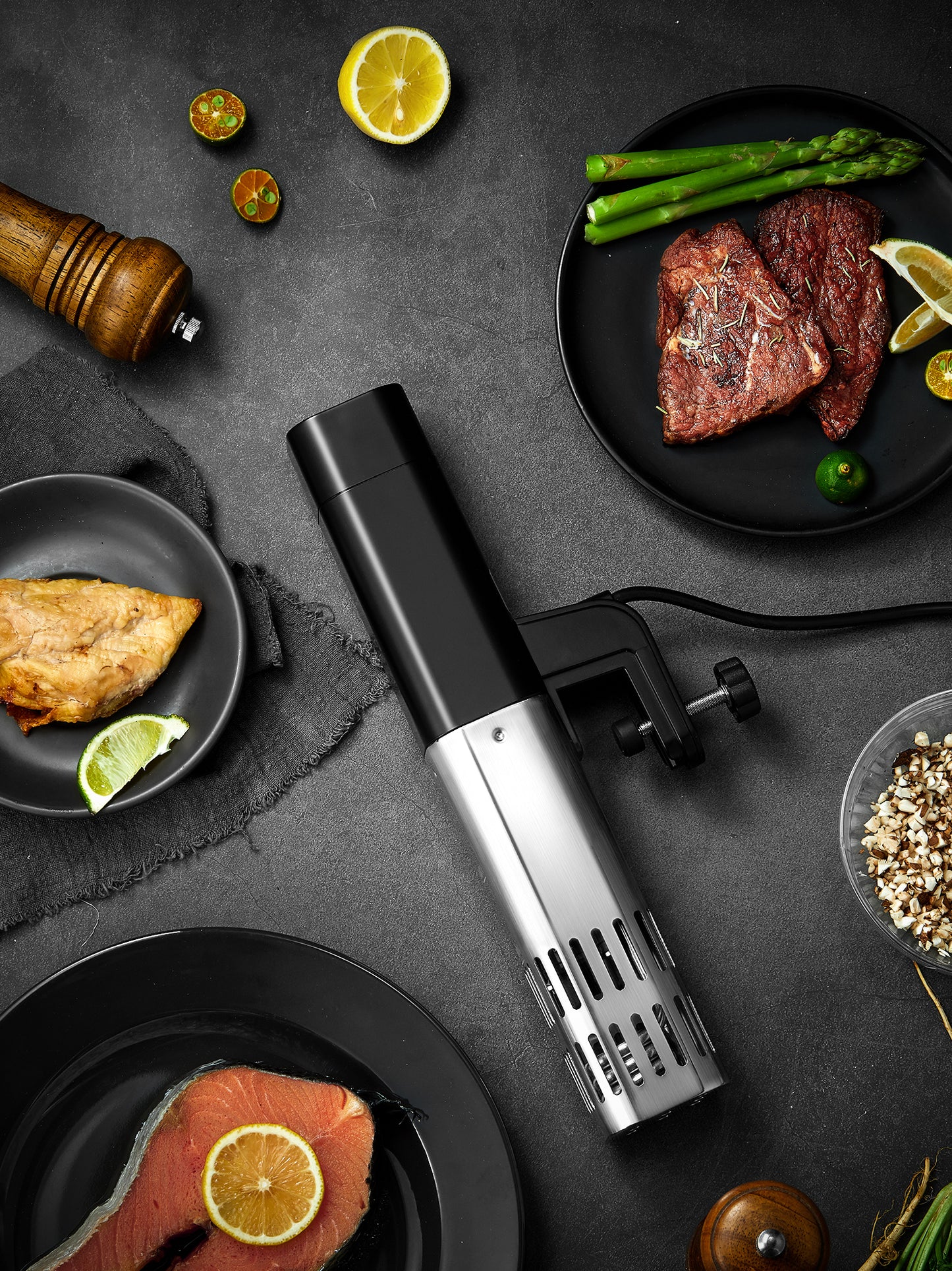 Decen | Sous Vide Cooker Precision Cooker, WiFi Immersion Circulator IPX7 Waterproof Sous Vide Machine with Temperature Control, Timer, Digital Touchscreen Display, Recipe for Kitchen, Smart APP, 800 W