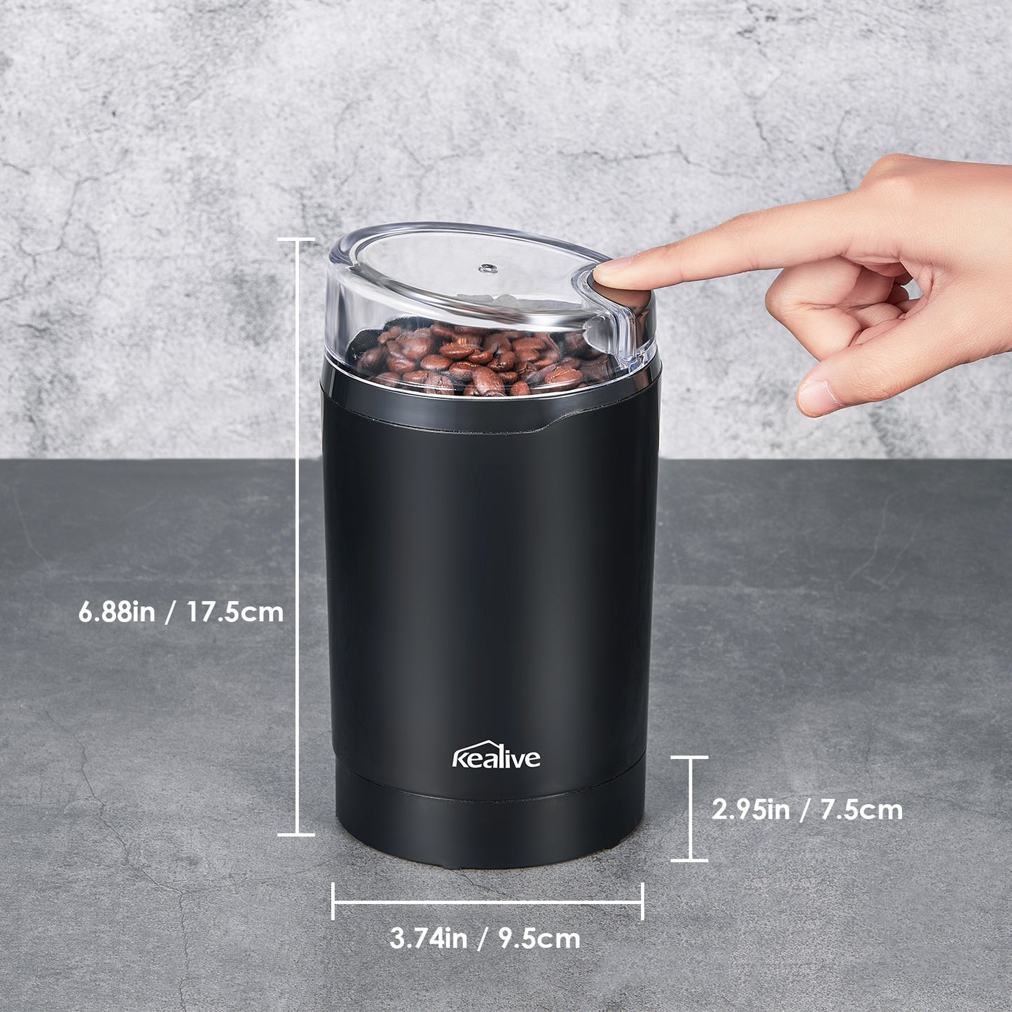 Kealive Electric Burr Coffee Grinder, Coffee Bean Grinder