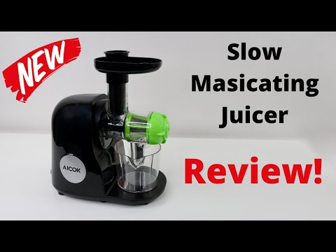 AICOK Slow Masticating Juicer Extractor, 7 Segment Spiral, Cold Press, Reverse Function, 80 Rpm