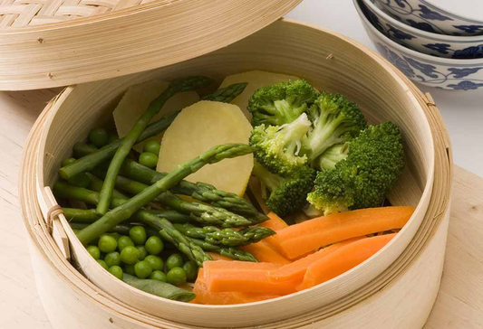 steamed food, greens, healthy lifestyle, weight control