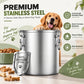 Stainless Steel Dog Food Storage Container 25-30 LBS, Airtight Locking Lid Pet Food Bin, Moisture Proof Kibble Storage for Dogs Cats, Keep Fresh Easy to Clean