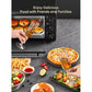 Toaster Oven, 6-Slice Toaster and Countertop Oven, Stainless Steel Multifunction Toaster Oven with Timer - Toast - Bake - Broil 1500 Watt Power Includes Baking Pan and Baking Rack, Black