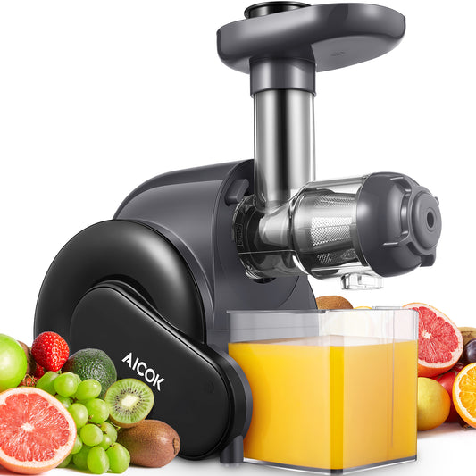 AICOK-Juicer, Masticating Juice Extractor Cold Press Juicer 519, efficient juicer , 2021 best seller, quiet juicer. breakfast 