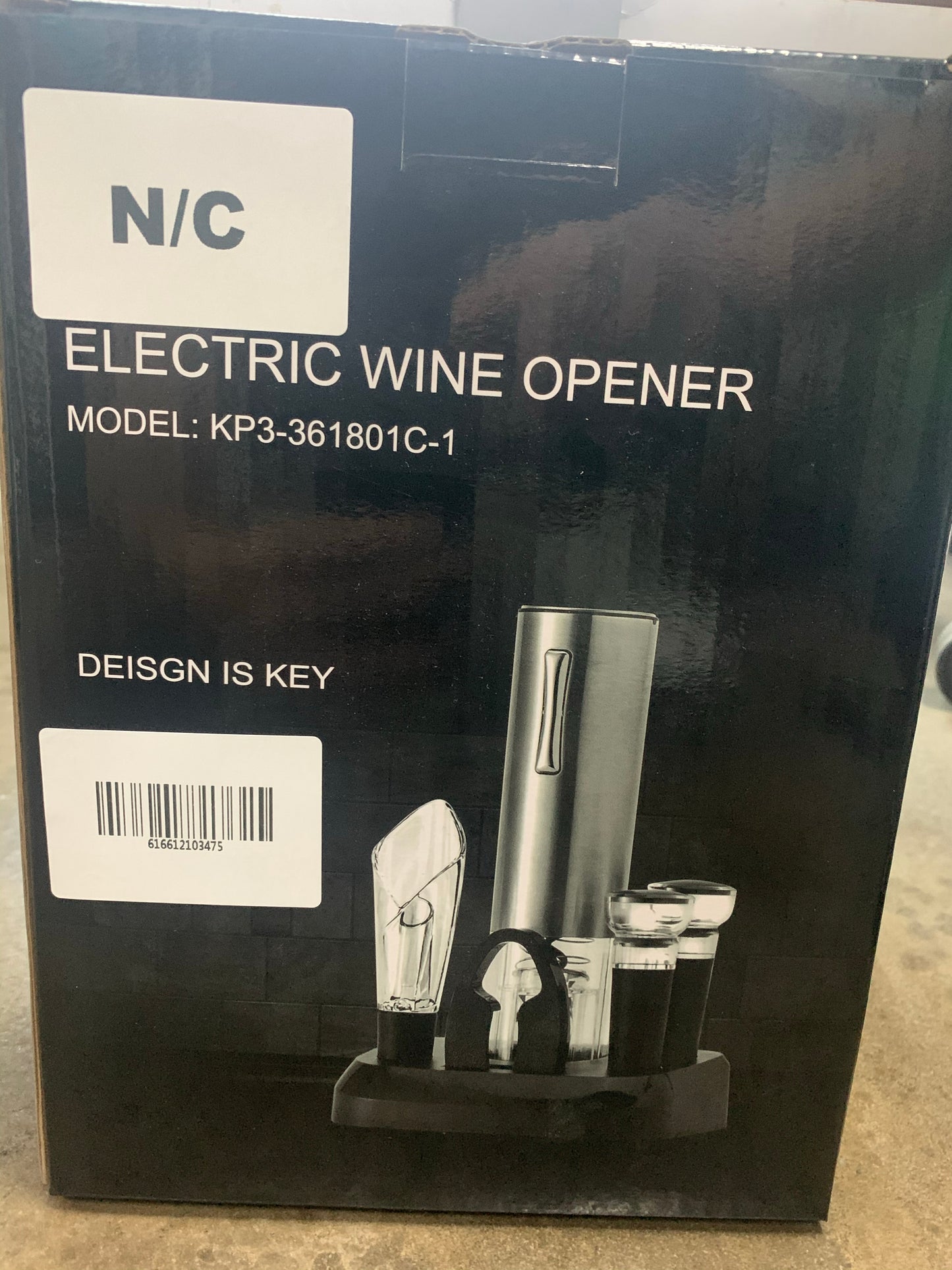 Electric Wine Opener, Cordless Automatic Electric Wine Bottle Opener with Charging Base, Vacuum Freshener with 2 Stoppers, Foil Cutter,Wine Pourer,Adaptor