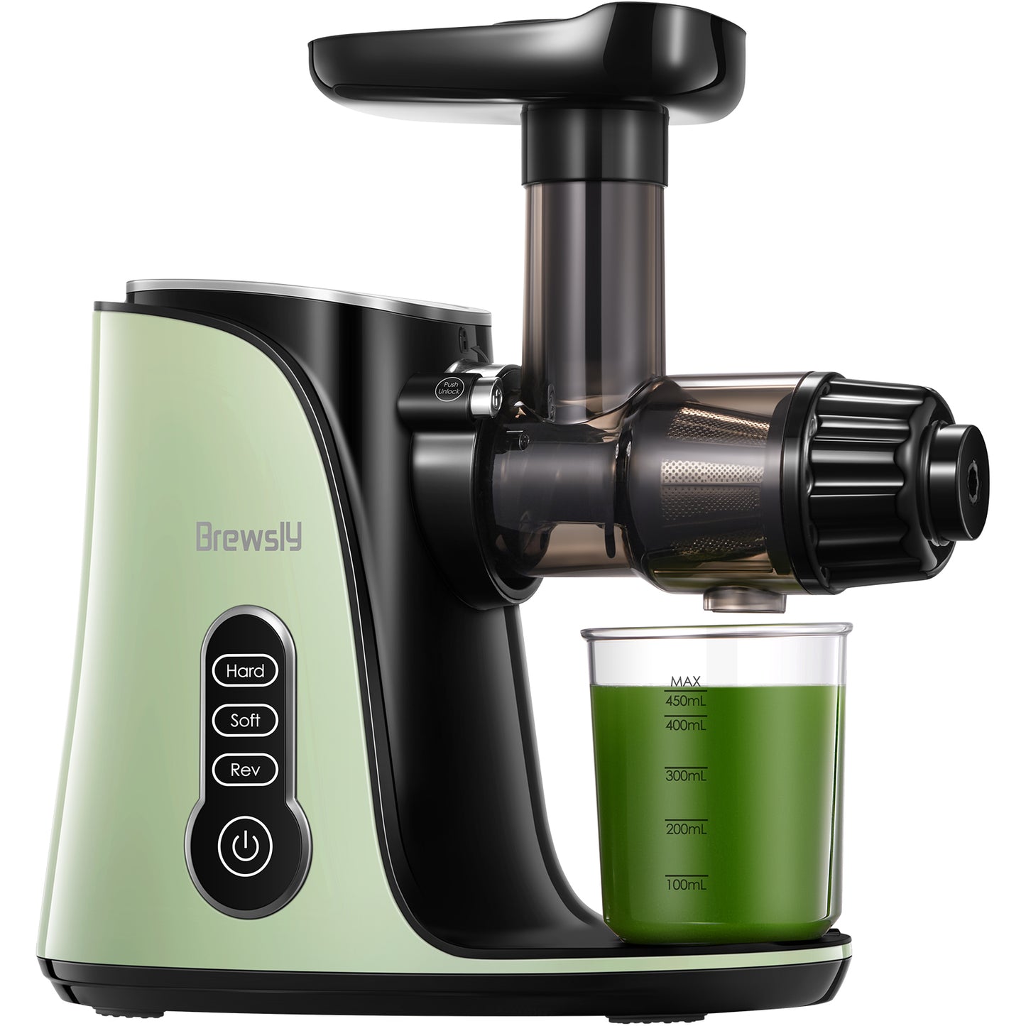 Juicer Machines, Slow Masticating Juicer Extractor with 3-Mode 2-Speed, Cold Press Juicer Easy to Clean, Quiet Motor & Reverse Function, Juice Recipes for Vegetables and Fruits, Green