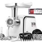 AICOK Electric Meat Grinder, [2500W Max] Sausage Stuffer with 4 Grinding Plates & 3 - S/S Blades, 2 Free Meat Claws, Cookie Shaper & 2 Burger-Slider Maker, 3 Speeds Control, Storage Box
