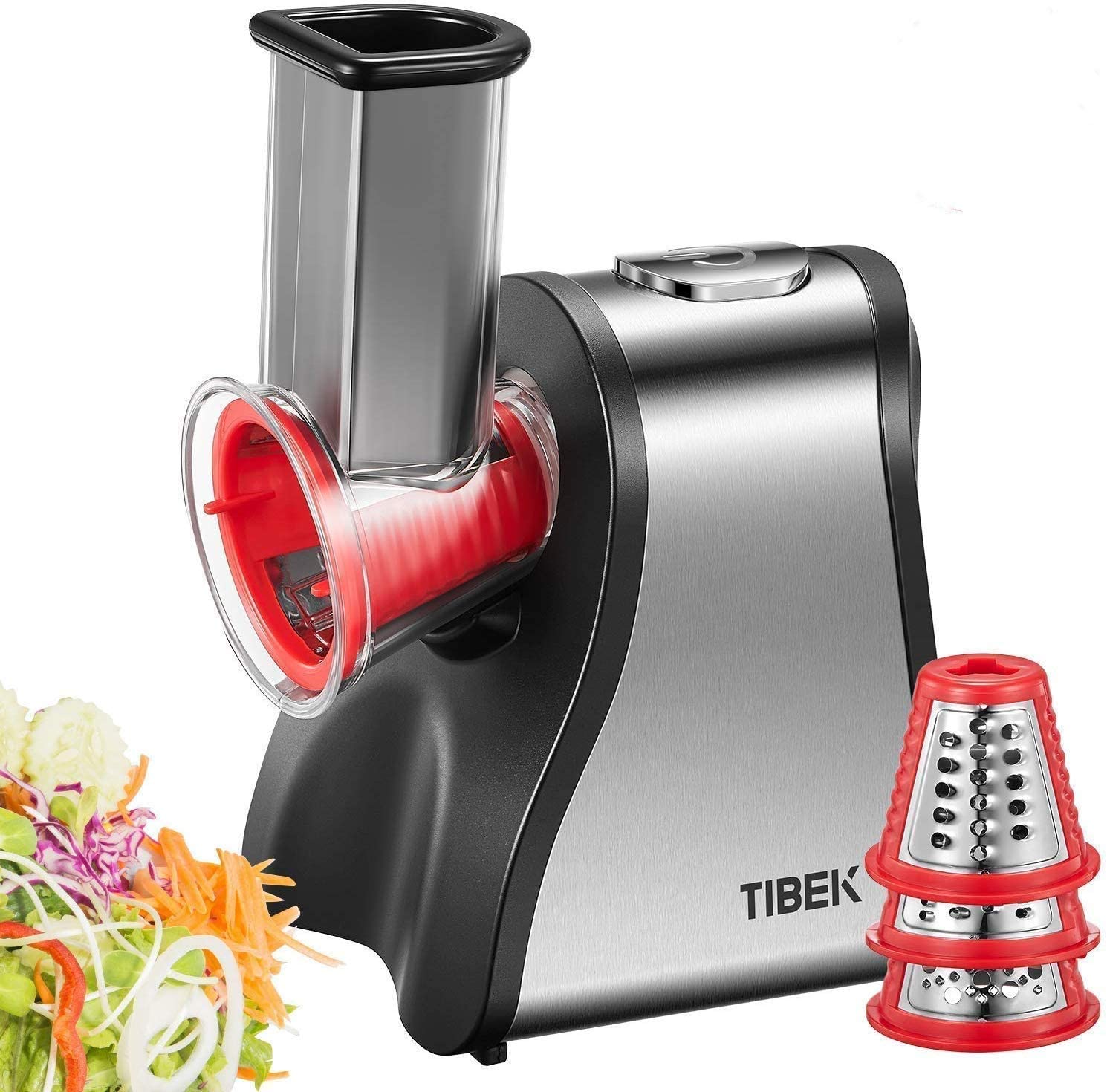 Electric Cheese Grater Shredder, Electric Vegetable Slicer Professional Salad Shooter for Home Kitchen Use, One-Touch Easy Control, Salad Maker Machine for Vegetables, Cheeses, BPA-Free