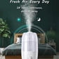 iTvanila Humidifier, Bedroom Cold Mist Humidifier, 2.7L/0.7 Gal Baby Humidifier, Output Adjustable, Lasts to 30 Hours, Whisper-Quiet, Auto Off, Filterless Humidifier for Home Office, White