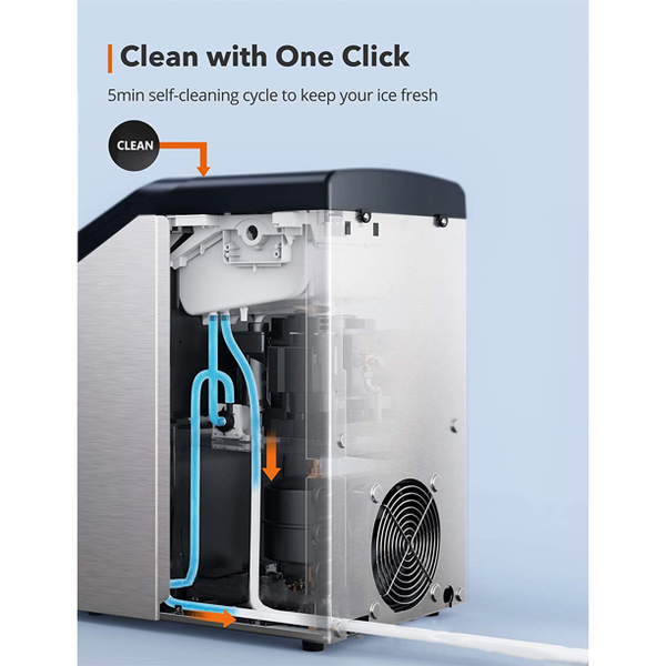 Sonic Ice Maker Machine, Makes 26lb Nugget Ice per Day, Crunchy Pellet