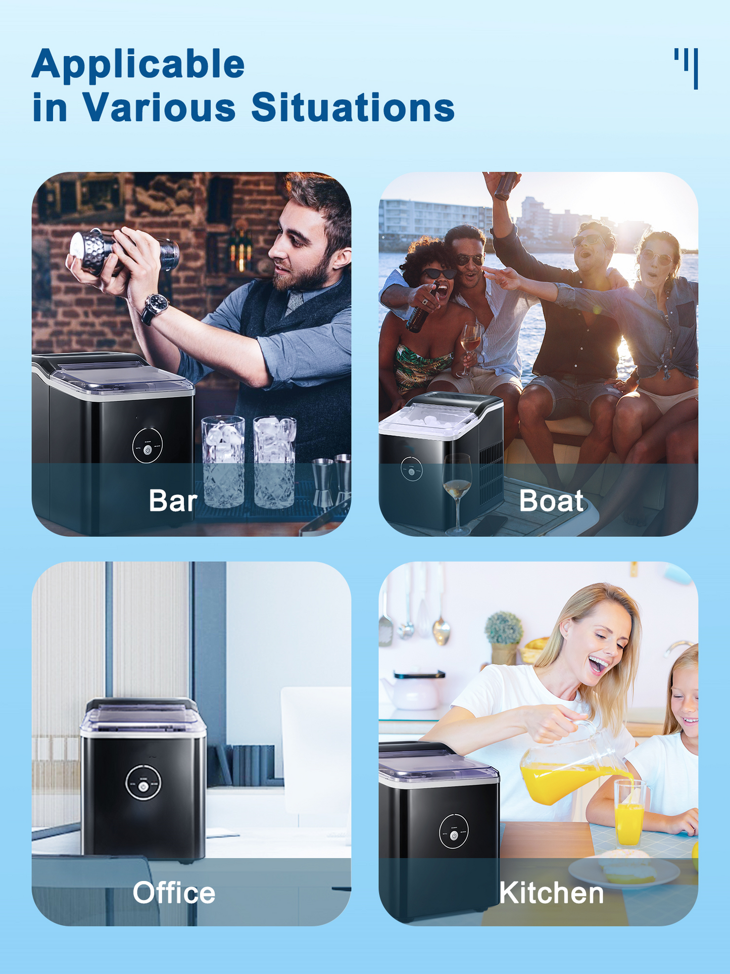Ice Maker Countertop, 28 Lbs. Ice In 24 Hrs, 9 Ice Cubes Ready In 5 Minutes, Portable Ice Maker Machine 2L With Led Display Perfect For Parties Mixed Drinks, Ice Scoop And Basket (Black)