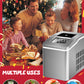 Ice Maker Machine Countertop, 28 lbs in 24 Hrs, 9 Cubes Ready in 5 Mins, 2 Ice Sizes, 2 L with Self-clean, LCD Display, Silver