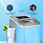 Ice Maker Machine Countertop, 28 lbs in 24 Hrs, 9 Cubes Ready in 5 Mins, 2 Ice Sizes, 2 L with Self-clean, LCD Display, Silver