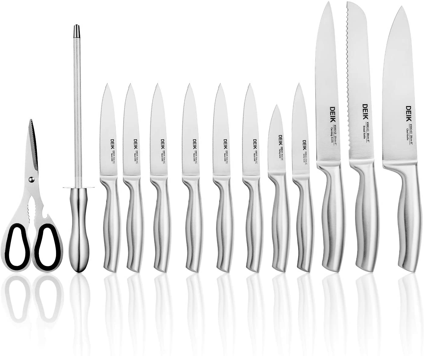 DEIK Knife Set, Cutlery Knife, the Knives, Knife Sharpness, 14 Pieces and 17 Pieces, Includes Up to 10 Knives, 2021