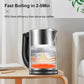 Electric Kettle Temperature Control with Color Changing LED Indicator,Kettle with Auto Shut - Off Protection, Stainless Steel, 1.7L, Easy View windows