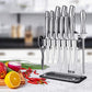 DEIK Knife Set High Carbon Stainless Steel Kitchen Knife Set 14 PCS&17PCS, Super Sharp Cutlery Knife Set with Acrylic Stand, Silver, High Quality, Affordable Price, Beatiful and Popular Gift For Friends and Families, 2021