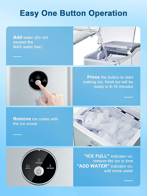 AICOOK | 2L Ice Maker Countertop, Portable Ice Maker <a href=