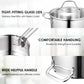 DEIK 10-piece stainless steel cookware set, suitable for induction cookers, with lids, stainless steel cookware, pot sets