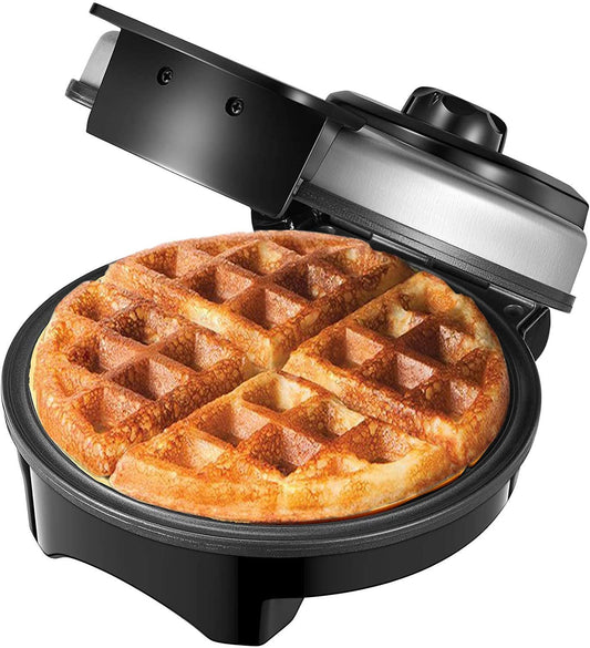 AICOOK | Waffle Maker Iron, Belgian Medium Waffle Iron, Stainless Steel, Adjustable Temperature Dial, Nonstick Plates & Cool Touch Handle, Contains Recipe Media 1 of 9