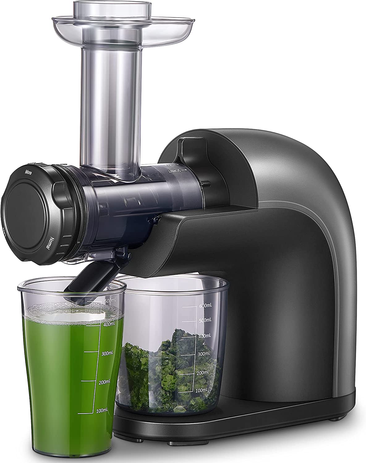 Juicer Machine, AICOOK Slow Masticating Extractor without Metal Filters, Easy to Clean, 3 Mode Adjustment Extrusion&Juice Pulp Controllable, Anti-Drip, Ice Cream&Recipes for Vegetables and Fruits