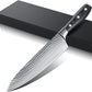 DEIK-Kitchen Knife Damascus Knife, 20 cm Professional Knife Damask Meat Knife, VG10 Stainless Steel Chef's Knife 67 Layers Damascus Steel G10 Handle Elegant Gift Box