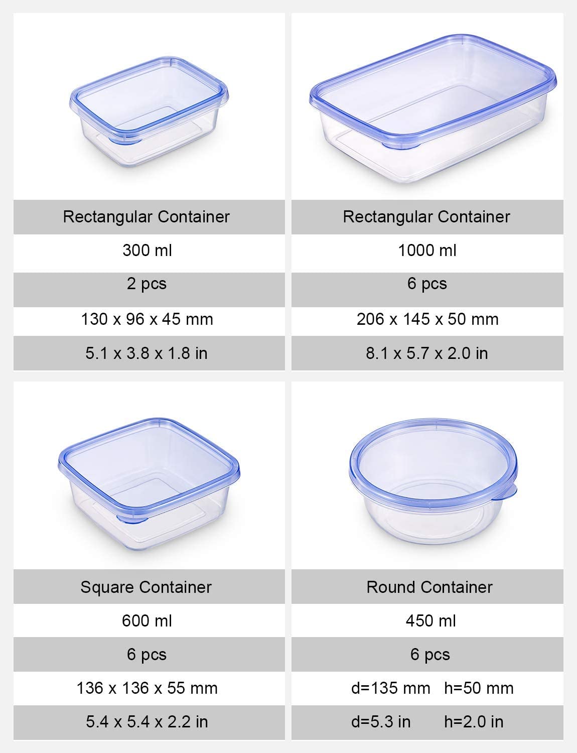 Microwavable containers comes in, circular, rectangular, square size