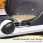 Wok Stir Fry Pan with Lid, Nonstick Woks Pan 12 Inch, 100% PFOA-Free Coating, Non Stick Cooking Frying Pans with Detachable Wooden Handle, Induction Compatible, Black