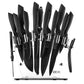 DEIK Knife Set High Carbon Stainless Steel Kitchen Knife Set 16 PCS, BO Oxidation for Anti-rusting and Sharp, Super Sharp Cutlery Knife Set with Acrylic Stand and Serrated Steak Knives