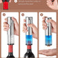 DEIK Wine Bottle Opener with ABS Charging Base, Electric Wine Opener Set 6 PCS, NI-MH 3.6V600Mah Type Large Capacity Battery, 2 Vacuum Preservation Stoppers, Foil Cutter, Wine Pourer, Adaptor
