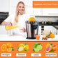 AICOK-Electric Citrus Juicer, Orange Juicer Electric with Quiet Motor, Anti-Drip Spout and 2 Cones for Orange, Lemon, Grapefruit, Dishwasher Safe, Easy to Clean, Stainless Steel