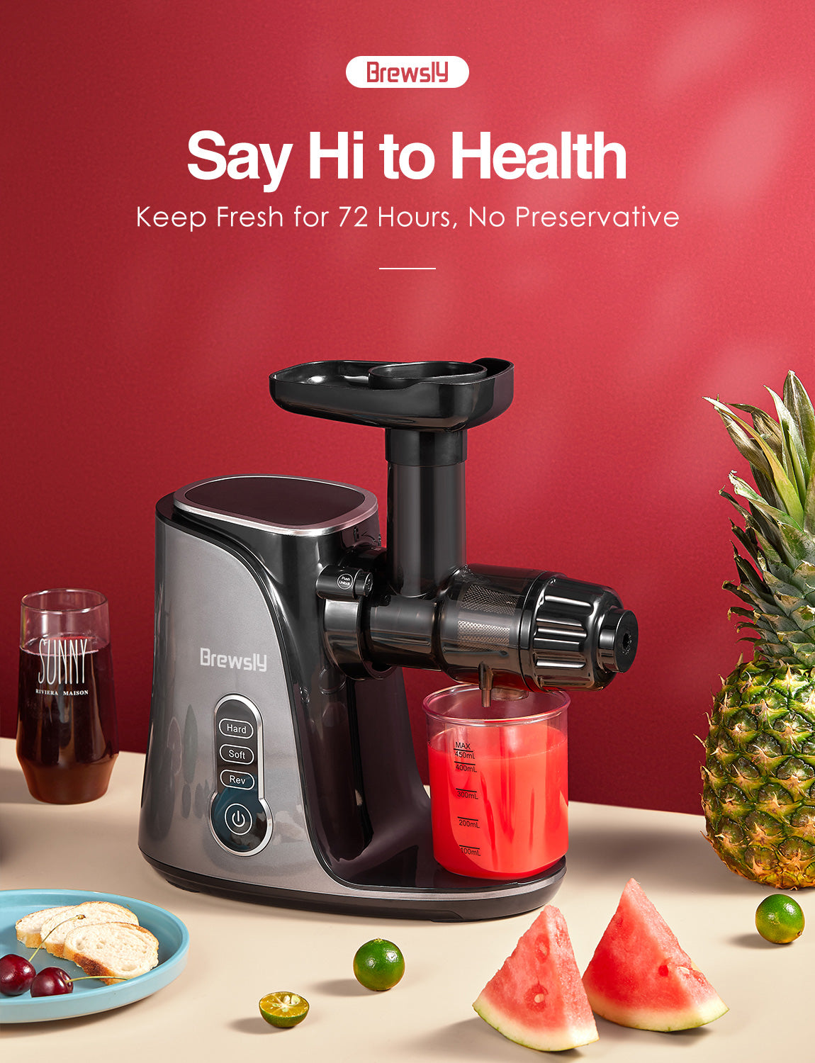 Juicer Machine, Cold Press Juicer for Fruits and Vegetables Easy to Clean  with Reverse Function, AICOOK Masticating Slow Juicer Extractor with  2-Speed Modes, Quiet Motor ＆ Recipes 