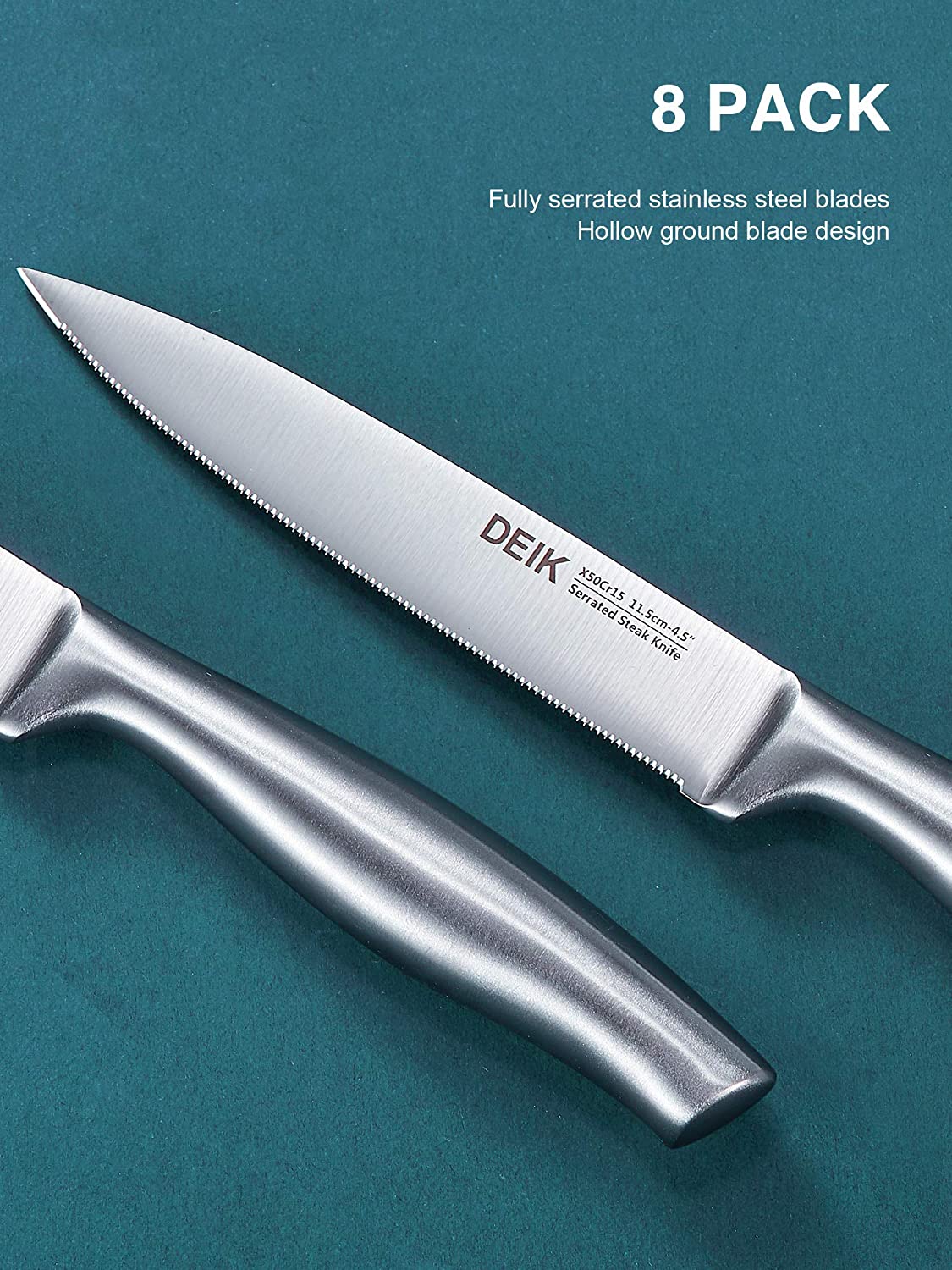 Dura Living Superior Series 8 Piece Stainless Steel Steak Knife