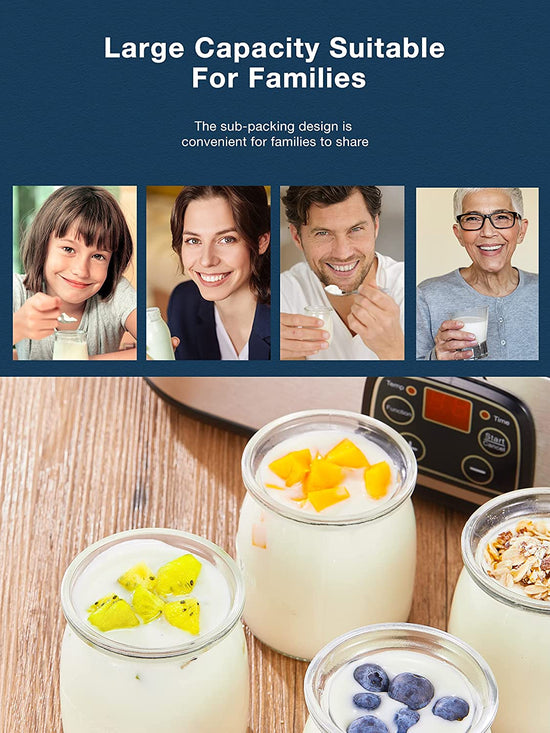 AICOK Yogurt Maker, Electric Yogurt Maker with 8 * 180ml Glass Jars an