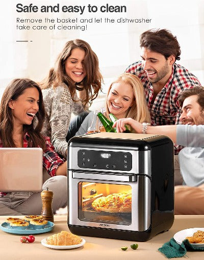 AICOOK Air Fryer Oven, 11QT Toaster Oven For families, Dishwasher-Safe Accessories and 40 Recipe Included