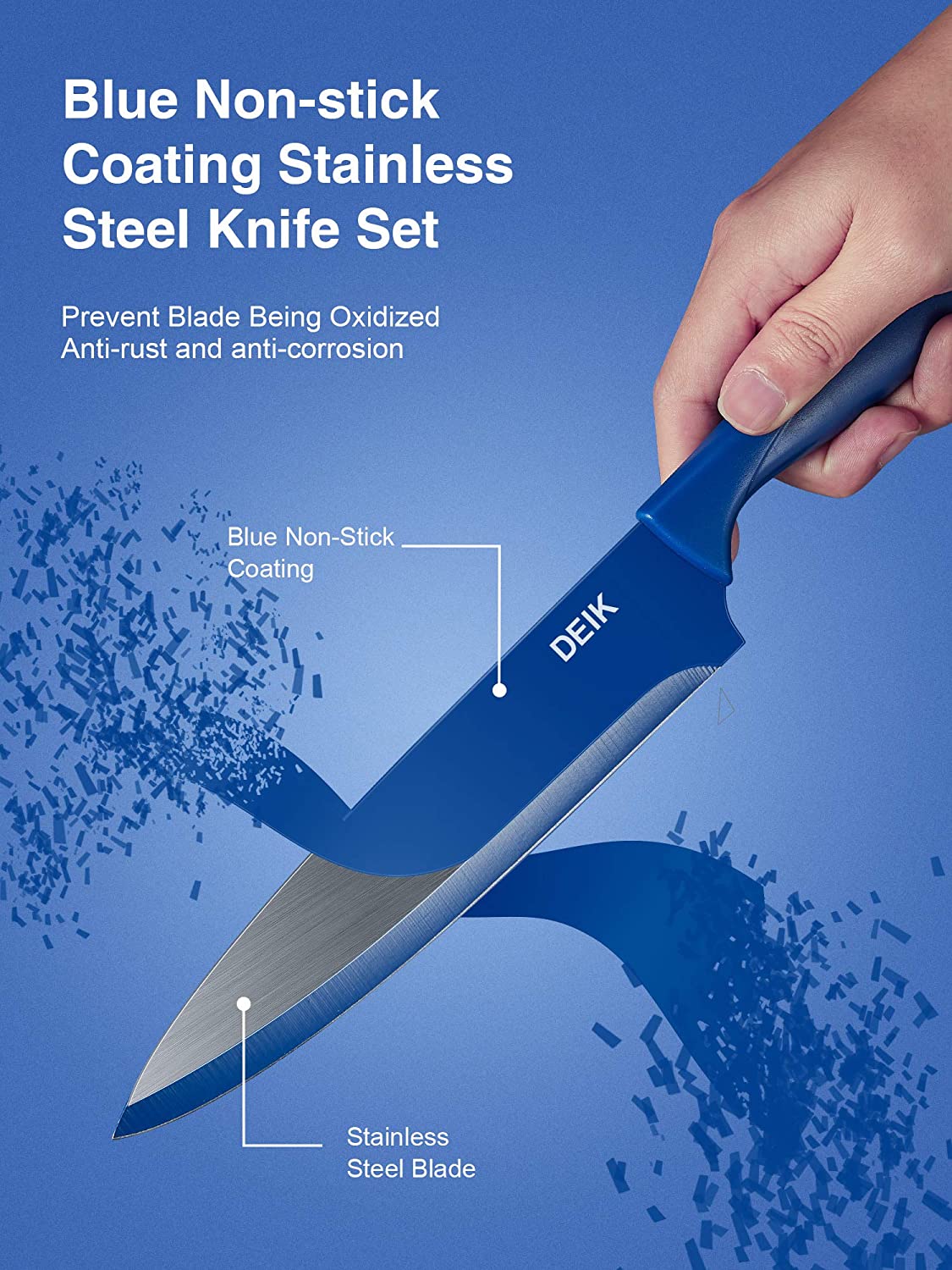 Steak Knives Stainless Steel Standing Steak Knife, Ultra-sharp