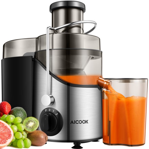 Juicer, Juicer Machines for Whole Fruits and Vegetables, 3 Speeds Centrifugal Juicer Extractor, Easy to Clean with 3" Wide Feed Chute, Stainless Steel Juicer BPA-Free