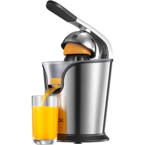 Electric Citrus Juicer for Orange, Lemon, Grapefruit, AICOK Stainless Steel Juicer Machine Easy to Clean, Soft Grip Handle, 160W,