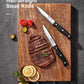 Deik | Knife Set, Upgraded Stainless Steel Kitchen Knife Set 15PCS for Anti-rusting, Super Sharp Carving Knife Set with Ergonomic Handle in Hardwood Block, Half-serrated, Half-Straight