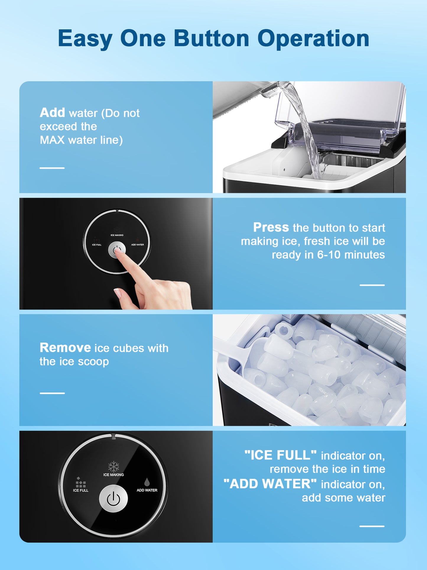 Ice Maker Countertop, 28 Lbs. Ice In 24 Hrs, 9 Ice Cubes Ready In 5 Minutes, Portable Ice Maker Machine 2L With Led Display Perfect For Parties Mixed Drinks, Ice Scoop And Basket (Black)