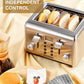 AICOOK |  Retro Stainless Steel Toaster 4 Slice, Toaster with 4 Extra-Wide Slots, Removal Crumb Tray, 6 Browning Settings, Independent Control