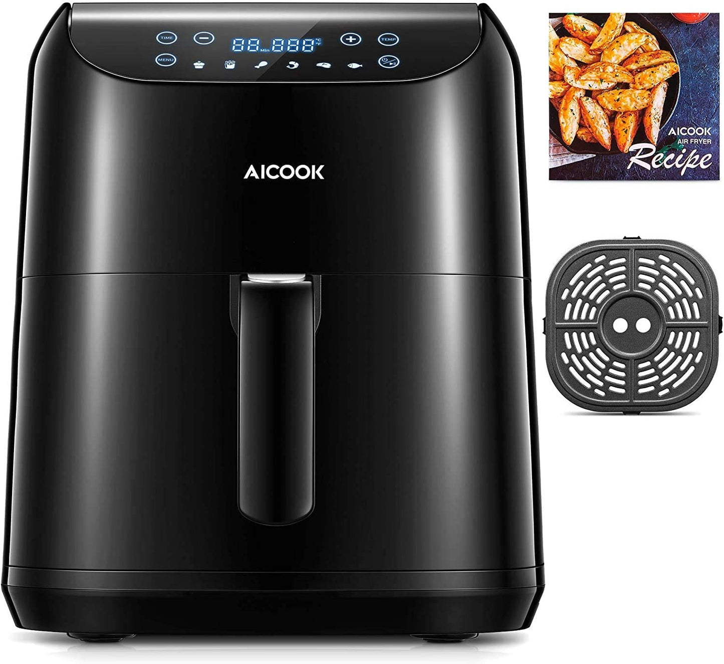 AICOOK 5.8QT Air Fryer, Digital Hot Oven Cooker With Cookbook, 2021