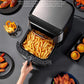 AICOOK AIR FRYER 5.8QT, Air Fryer Oven, Digital Control, Power-off Memory Functions, Dishwasher-Safe, Recipe Included, Silver, 2021