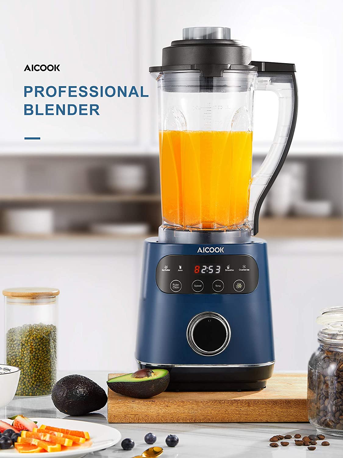 Countertop Blender, 11-Speed Control Smoothie Maker & Food