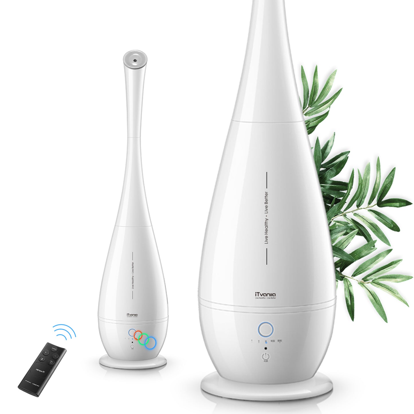 Smart Cool Mist Humidifiers, Large Room Use, 5L Floor, Accurate Humidity Indicator, Intelligent Constant Humidity, Built-in renewable filter, and activated carbon purification