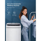 Portable Washing Machine, 1.54 cu.ft Full-automatic Washing Machine and Dryer with 8 Washing Programs, Compact Size Ideal for Dorms, Apartment, Camping and RV, Hoses for 2 Water-taps Included, White