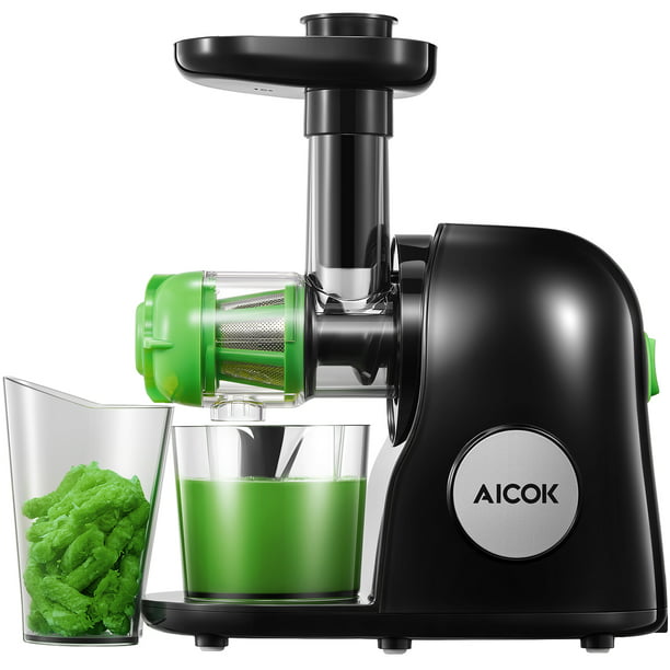 AICOK Slow Masticating Juicer Extractor, 7 Segment Spiral, Cold Press, Reverse Function, 80 Rpm