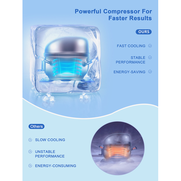 AICOOK | Sonic Ice Maker Machine, Makes 26lb Nugget Ice per Day, Crunchy Pellet Ice Maker with 3.3lb Ice Bin and Scoop for Home Office, Self-Cleaning