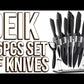 DEIK Knife Set High Carbon Stainless Steel Kitchen Knife Set 16 PCS, BO Oxidation for Anti-rusting and Sharp, Super Sharp Cutlery Knife Set