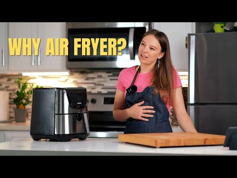 AICOOK Air fryer 5.8QT, dishwasher-safe, 40 recipe, roasting, baking, grilling