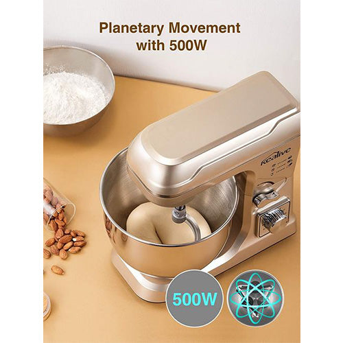 Kealive- Stand Mixer, Electric Food Mixer 5.5QT, 6+P-Speed MK-36X, comprehensive mix, planetary movement 